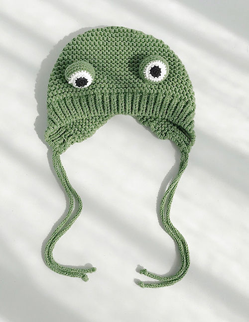 Fashion Frog Green Cartoon Frog Big Eye Wool Cap