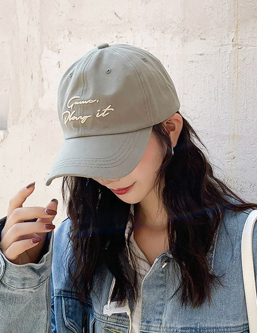 Fashion Play Green Letter Embroidered Baseball Cap