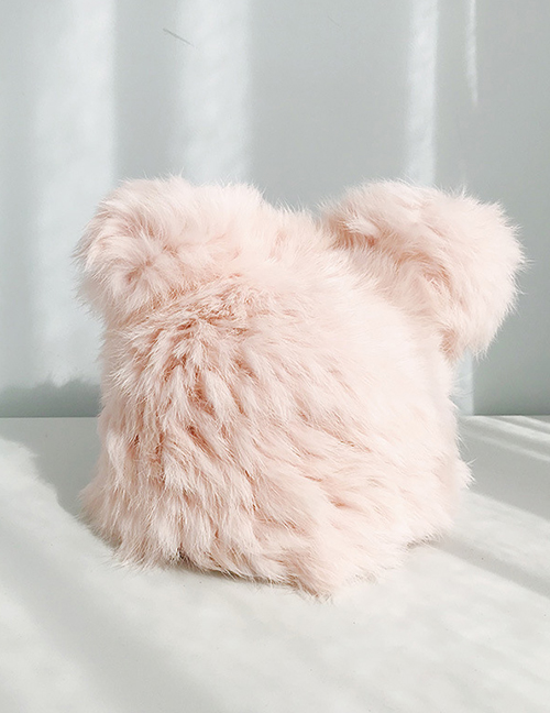Fashion Rabbit Fur Panda Hat Pink Cat Ear Knit Wool Cap