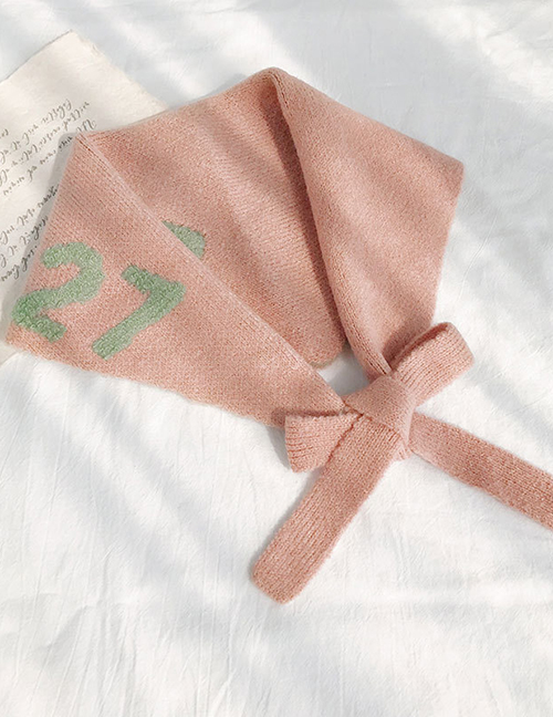 Fashion N.27 Diamond Towel Pink Digital Knit Diamond Wool Scarf