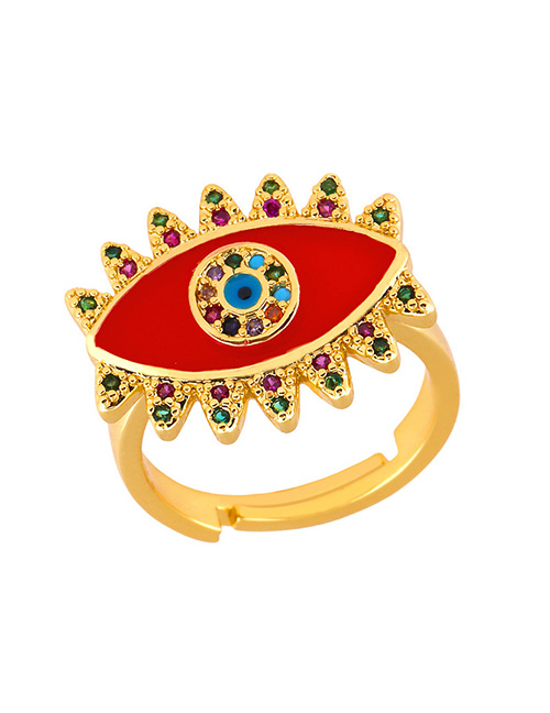 Fashion Red Eye Drop Ring