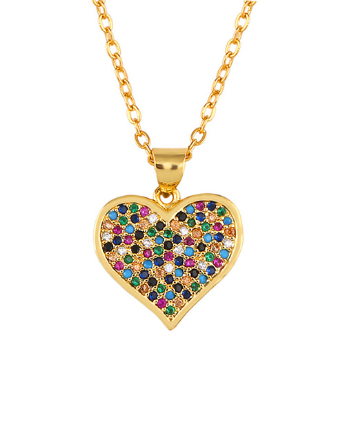 Fashion Love Cross Love Diamond Studded Zircon Necklace