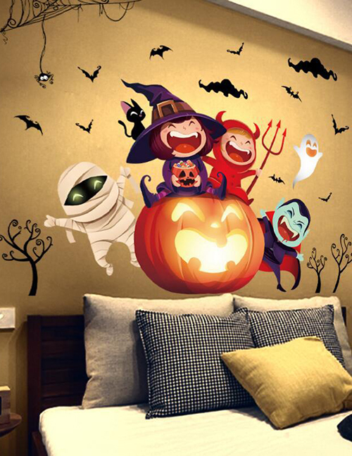 Fashion Multicolor Xl890 Double-sided Halloween Wall Sticker Can Be Removed