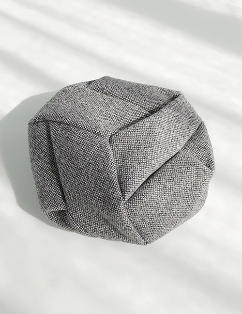 Fashion Irregular Dark Gray Stitching Octagonal Cap