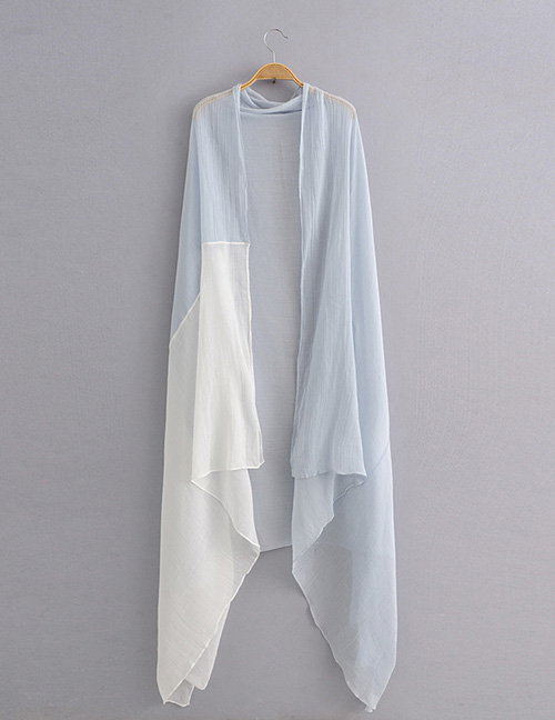 Light Blue Cotton Color Matching Scarves Scarf Shawl