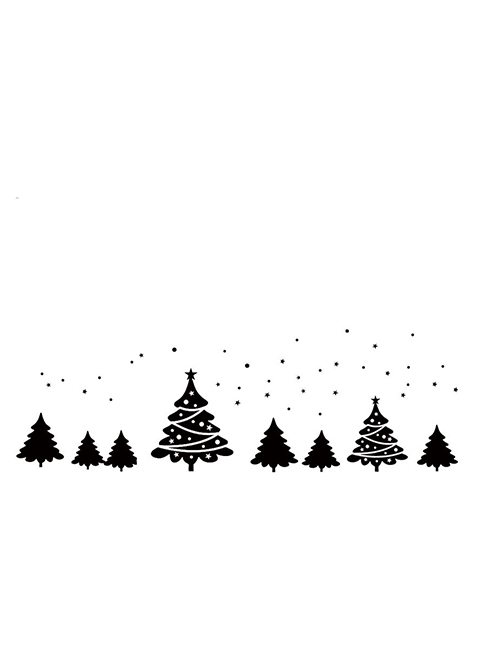 Fashion Black Ss-22 Christmas Tree Sticker