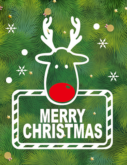 Fashion Color Dlx7203 Letters Happynewyear Christmas Wall Sticker
