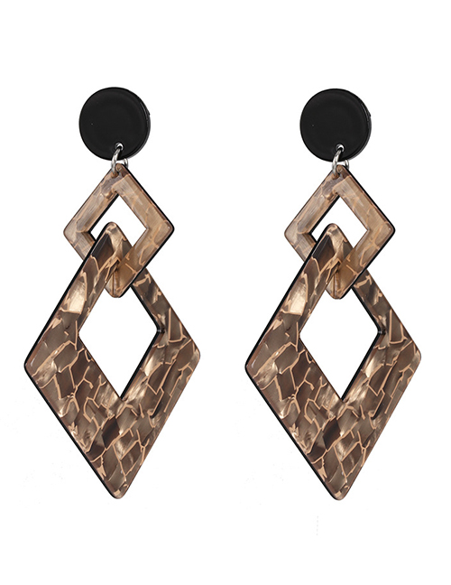 Fashion Brown Geometric Earrings