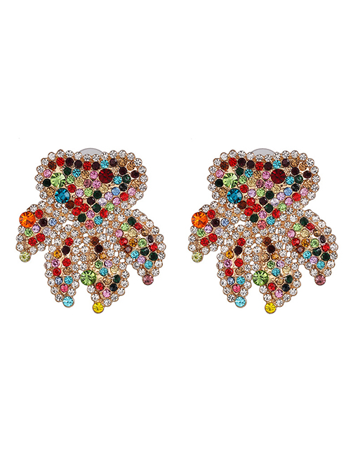 Fashion Color Diamond Stud Earrings