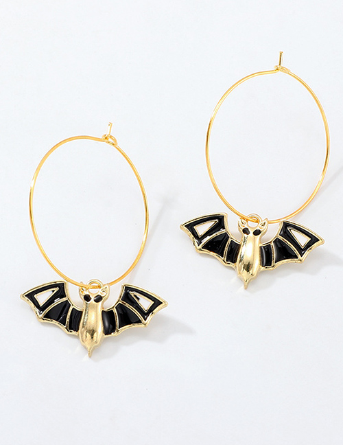 Fashion Golden Bat Alloy Drip Earrings