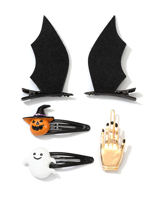 Fashion Black Dark Bat Pumpkin Palm Hair Clip Bb Clip