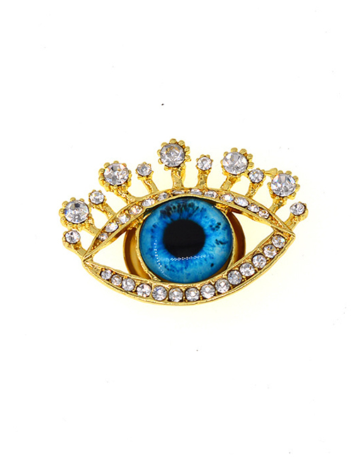 Fashion Gold Eye Jewel Brooch