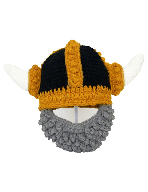 Fashion Child Crown Horn Thick Wool Hat