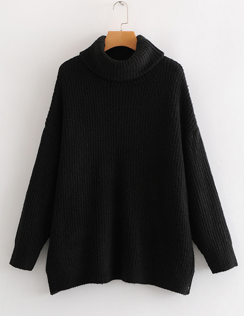 Fashion Black Turtleneck Sweater