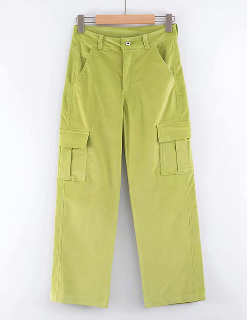 Fashion Green Corduroy Overalls
