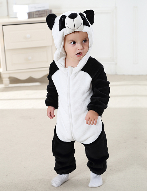 Fashion Panda Animal Jumpsuit Flannel Children's Romper