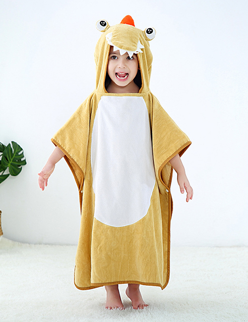 Fashion Yellow Alligator Hooded Cloak Cartoon Baby Can Wear Towel