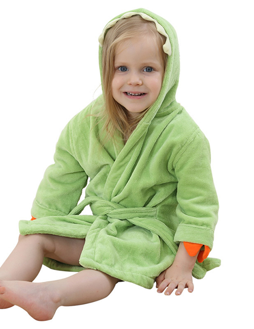 Fashion Green Cartoon Hooded Sanding Towel