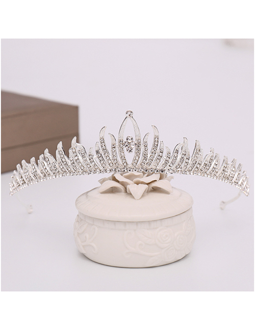 Fashion Silver Crystal Rhinestone Crown Headband