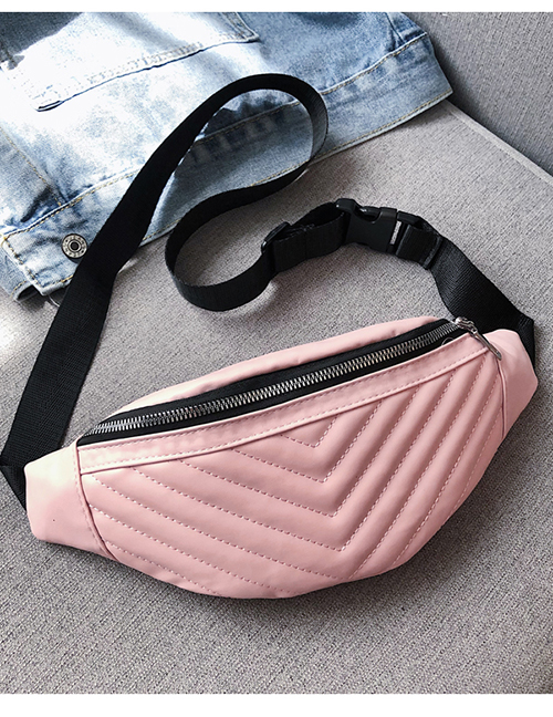Fashion Pink Lingge Sewing Thread Shoulder Bag