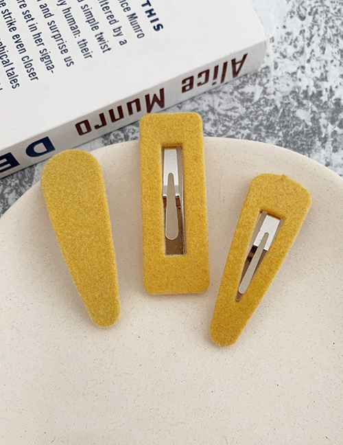 Fashion Openwork Water Droplets - Yellow Velvet Hair Clips (single Price)