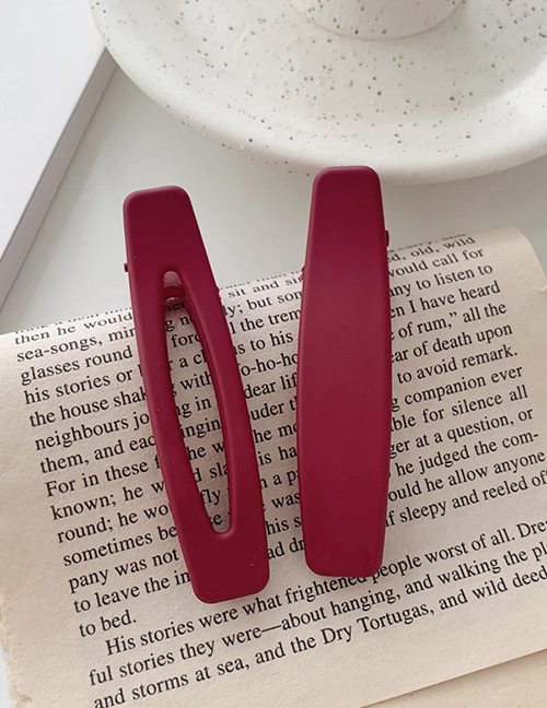 Fashion Red Wine Frosted Hairpin Combination