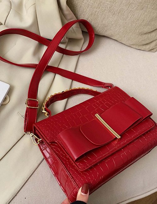 Fashion Red Bow Chain Messenger Tote