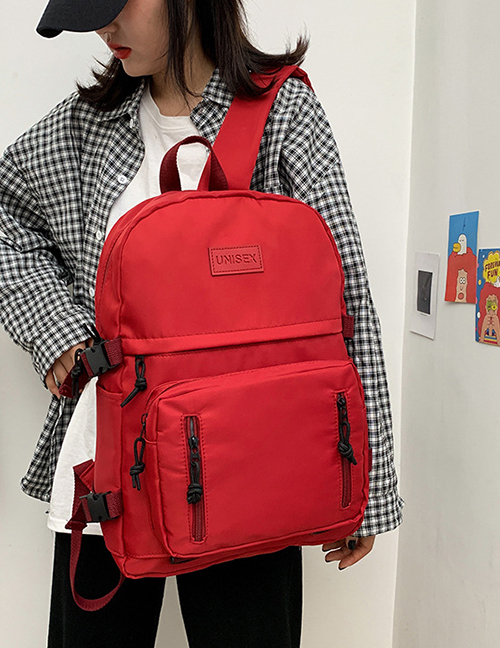 Fashion Red Workwear Labeling Backpack