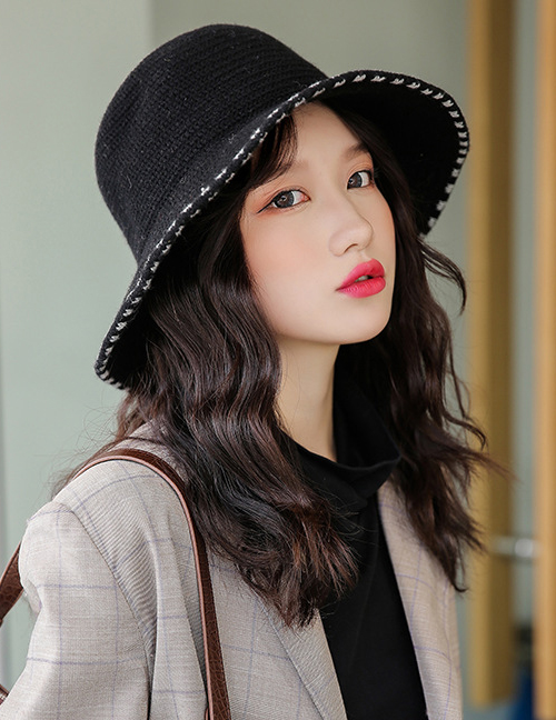 Fashion Black Lace Knit Hat