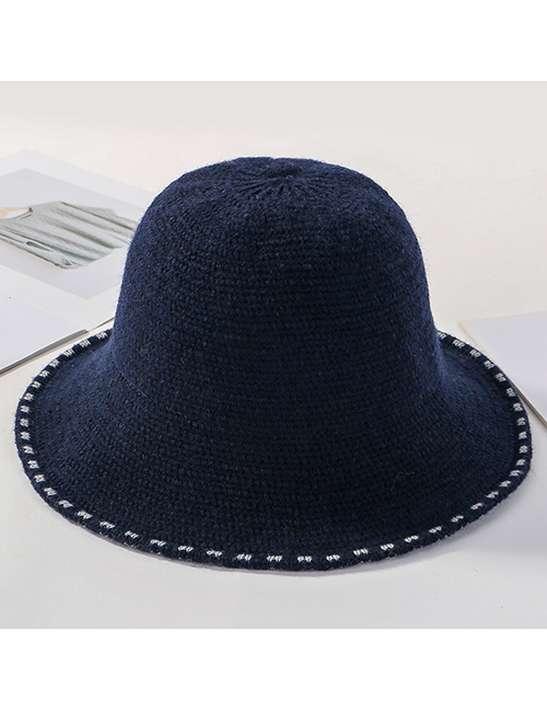 Fashion Navy Lace Knit Hat