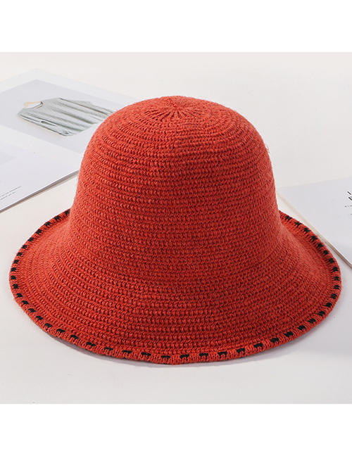 Fashion Orange Lace Knit Hat