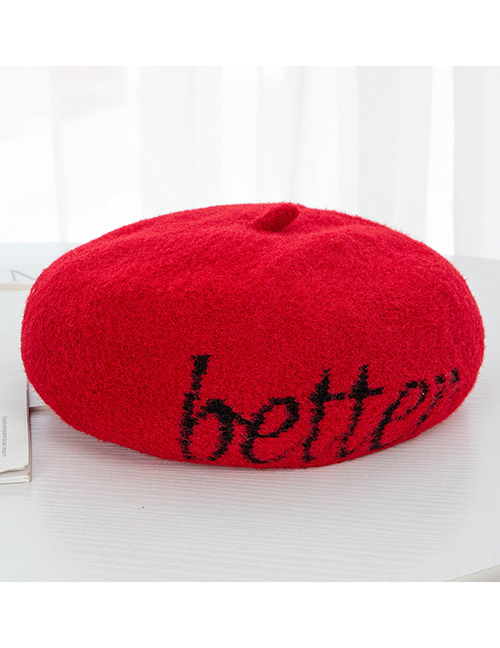 Fashion Red Cashmere Beret