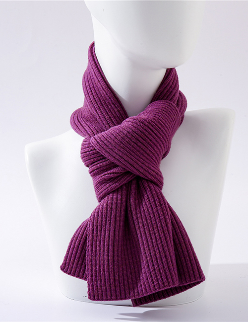 Fashion Violet Thick Wool Knit Collar