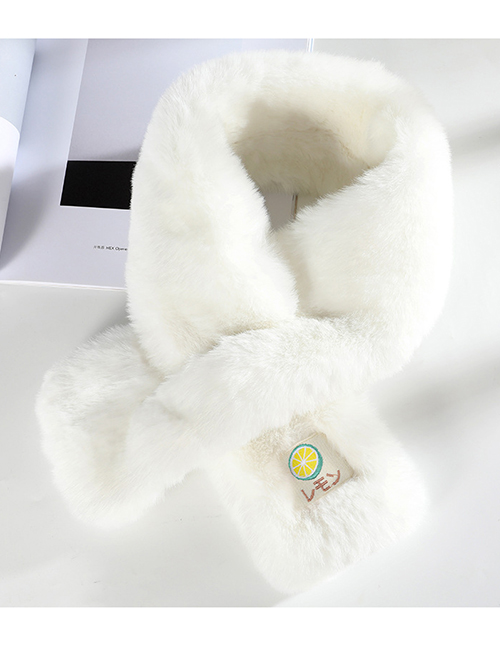 Fashion White - Thicker Version Fruit-like Rabbit Fur Collar