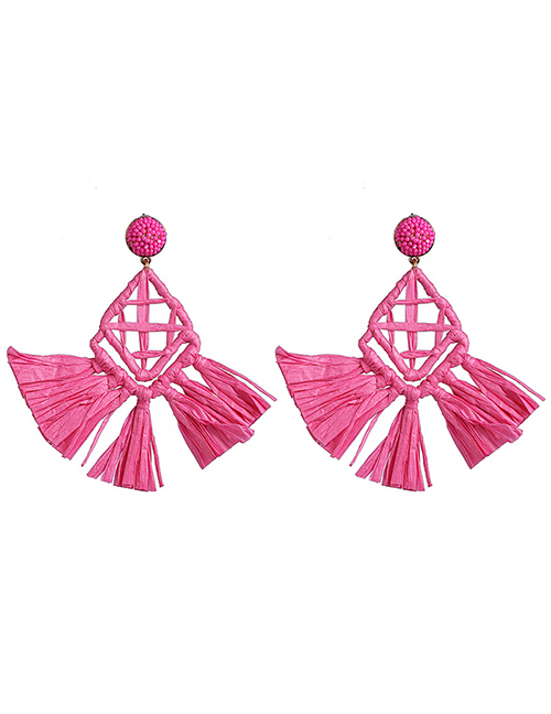 Fashion Pink Rattan Lafite Earrings