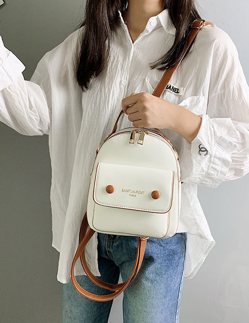 Fashion White Letter Backpack