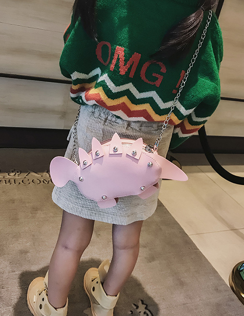 Fashion Pink Dinosaur Children's Crossbody Shoulder Bag