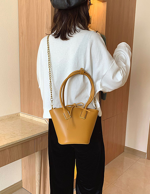 Fashion Yellow Chain Hand Shoulder Shoulder Bag