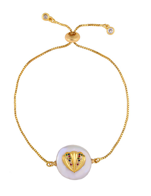 Fashion Eye Gold Natural Pearl Bracelet