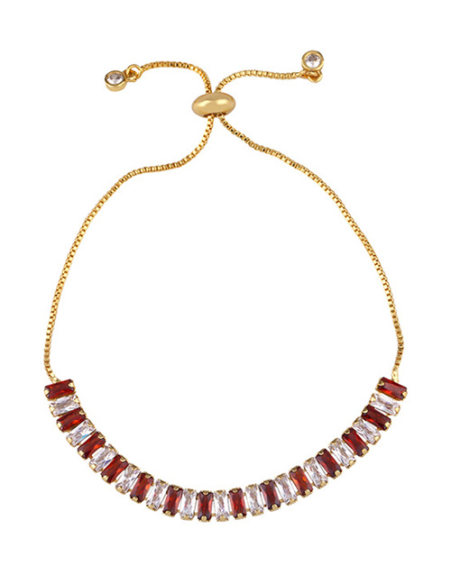Fashion Square Gold Diamond-plated Bracelet
