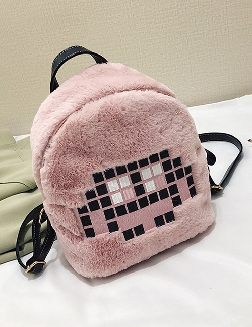 Fashion Pink Cartoon Plush Backpack