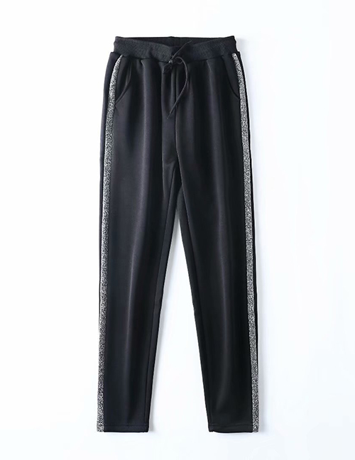 Fashion Black High-elastic Bright Silk Plus Velvet Leggings