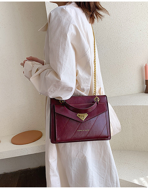 Fashion Purple Chain Embroidery Line Shoulder Messenger Bag