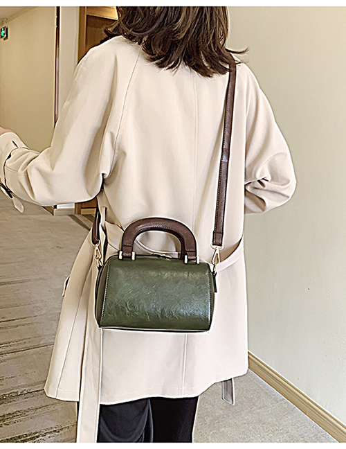Fashion Green Oil Skinny Shoulder Shoulder Bag