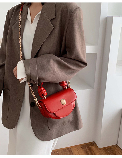 Fashion Red Chain Shoulder Portable Messenger Bag