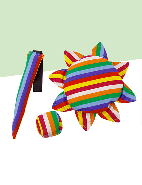 Fashion Rainbow Three-piece Suit Cloth Safety Soft Frisbee Sandbag Tail Three-piece Children's Toys
