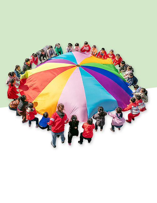 Fashion Color Rainbow Umbrella 6m (suitable For 230 People) Children's Outdoor Activities Rainbow Umbrella