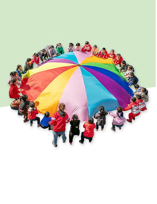 Fashion Colorful Rainbow Umbrella 7m (suitable For 300 People) Children's Outdoor Activities Rainbow Umbrella