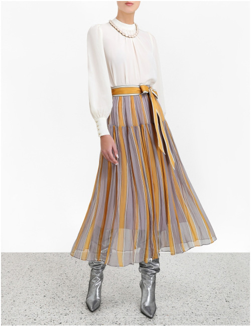 Fashion Color Striped Skirt