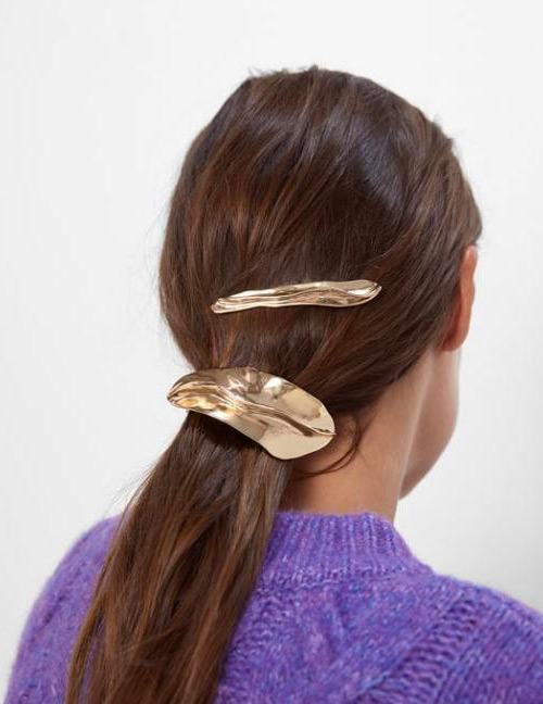 Fashion Gold Alloy Geometry Hair Clip Set